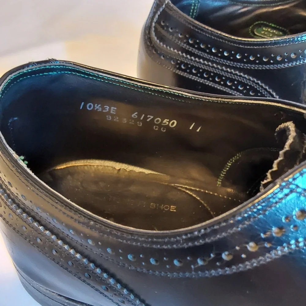 Florsheim Imperial‎ Kenmoor Black Wingtip Oxford Men's Shoes Size 10 1/2 EEE